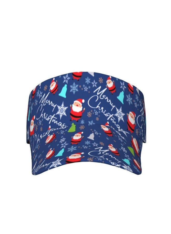 PRTYABS Funny Christmas Snowflakes Hats Women's Men's Sport Visor Sun Hat Visor Hat Visor Adjustable Xmas Cap for Women Men - Image 1